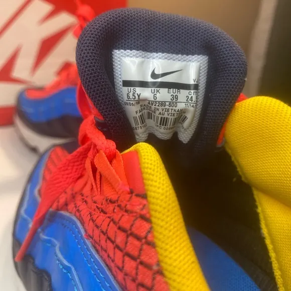 🔥 NIKE AIR MAX 95 NOW “ SPIDER-MAN “ WOMENS SZ 8 KIDS SZ 6.5 AV2278-600