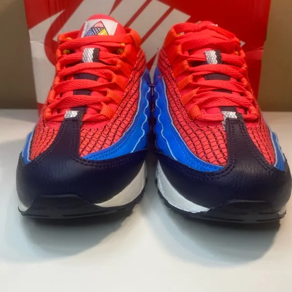 🔥 NIKE AIR MAX 95 NOW “ SPIDER-MAN “ WOMENS SZ 8 KIDS SZ 6.5 AV2278-600