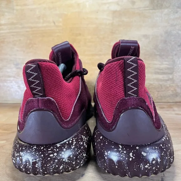 Adidas Alphabounce Leather/SUEDE Mens Size 11.5 Running Shoes Sneakers Maroon