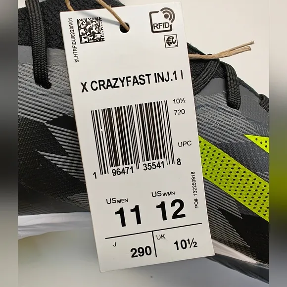 Adidas Crazyfast Injection.1 IN Crazycharged Pack Indoor Soccer Shoes Women 12