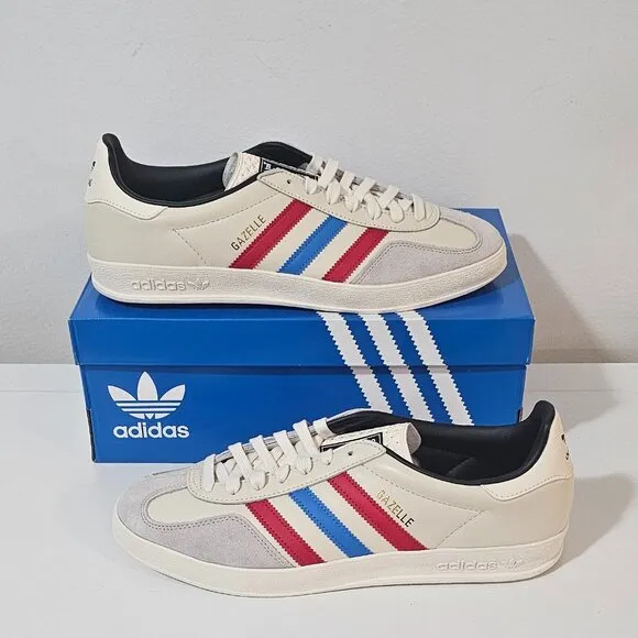 Adidas Gazelle Indoor Shoes (Chalk White/BetterSca/CBlack) Men's Size 11-IE9091