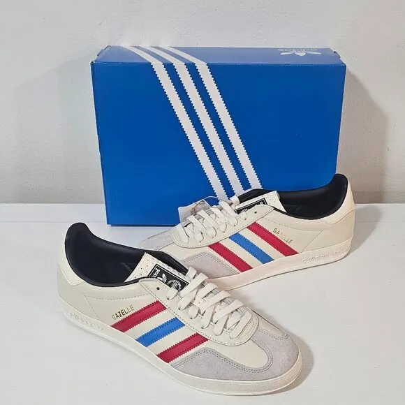 Adidas Gazelle Indoor Shoes (Chalk White/BetterSca/CBlack) Men's Size 11-IE9091