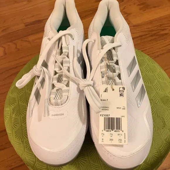 Adidas Icon 7 Metal Clear Baseball Shoes SIZE 8