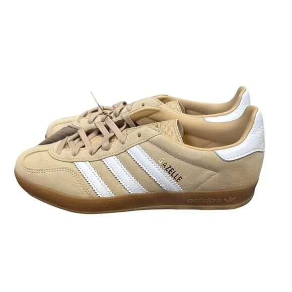 Adidas IH5482 Gazelle Indoor Shoes Magic Beige Womens Size 8 New