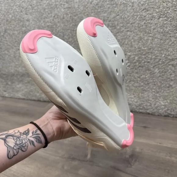 Adidas Indoor Cycling Shoes Men's 9.5 Women's 10.5 Beige Pink