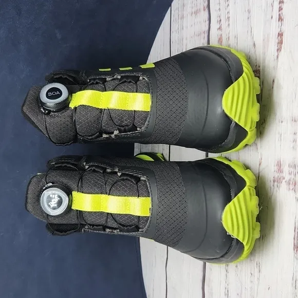 Adidas Kid's FortaRun BOA ATR Reflective Black Neon Shoes FZ5472 Size 3