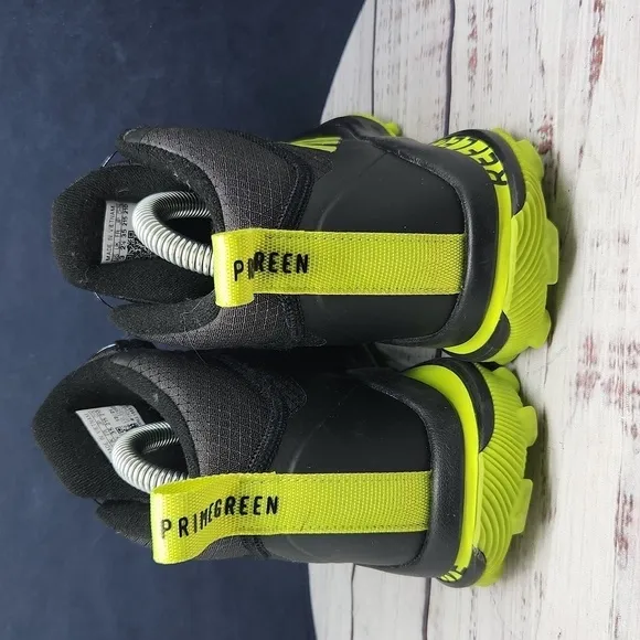 Adidas Kid's FortaRun BOA ATR Reflective Black Neon Shoes FZ5472 Size 3