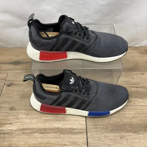 Adidas Men's NMD_R1 Running Sneakers Shoes Black Red Blue White Size 12