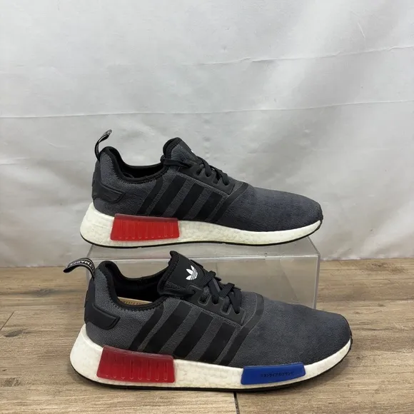 Adidas Men's NMD_R1 Running Sneakers Shoes Black Red Blue White Size 12