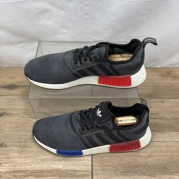 Adidas Men's NMD_R1 Running Sneakers Shoes Black Red Blue White Size 12