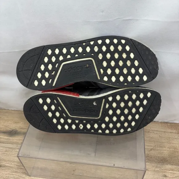 Adidas Men's NMD_R1 Running Sneakers Shoes Black Red Blue White Size 12