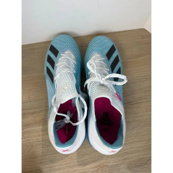 Adidas Men's X 19.1 IN G25754 Size 10.5 Bright Cyan Indoor Soccer Shoes NWOB