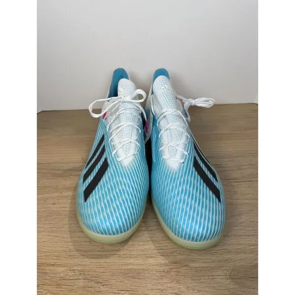Adidas Men's X 19.1 IN G25754 Size 10.5 Bright Cyan Indoor Soccer Shoes NWOB