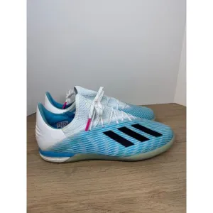 Adidas Men's X 19.1 IN G25754 Size 10.5 Bright Cyan Indoor Soccer Shoes NWOB