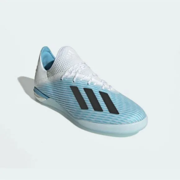 Adidas Men's X 19.1 IN G25754 Size 10.5 Bright Cyan Indoor Soccer Shoes NWOB