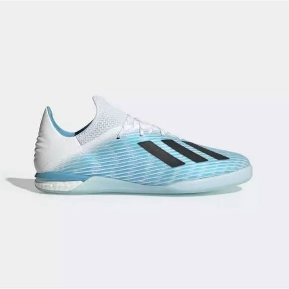 Adidas Men's X 19.1 IN G25754 Size 10.5 Bright Cyan Indoor Soccer Shoes NWOB