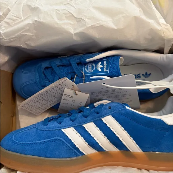 Adidas Originals Gazelle Indoor Blue Bird Cloud White JI2061 Mens Shoes Size 8.5