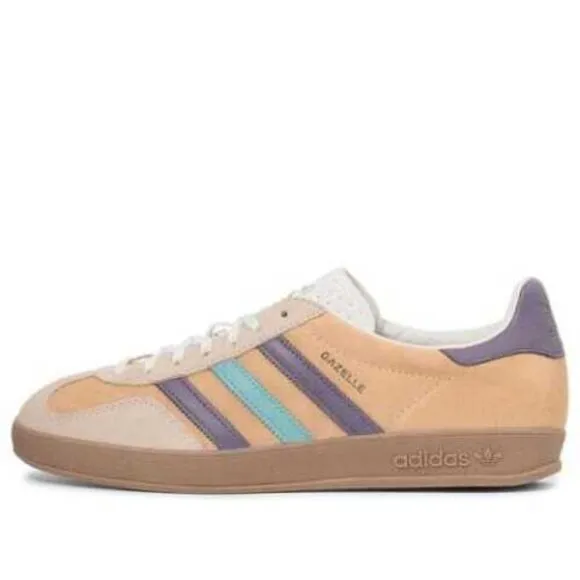 Adidas Originals Gazelle Indoor Mens Sportswear Shoes Tan IG1636 NEW Multi Sz