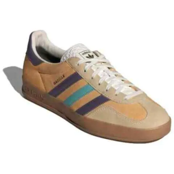 Adidas Originals Gazelle Indoor Mens Sportswear Shoes Tan IG1636 NEW Multi Sz