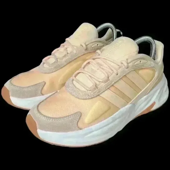 Adidas Ozelle Cloudfoam Orange White Womens US 8.5 GX4693 Running Sneakers Shoe