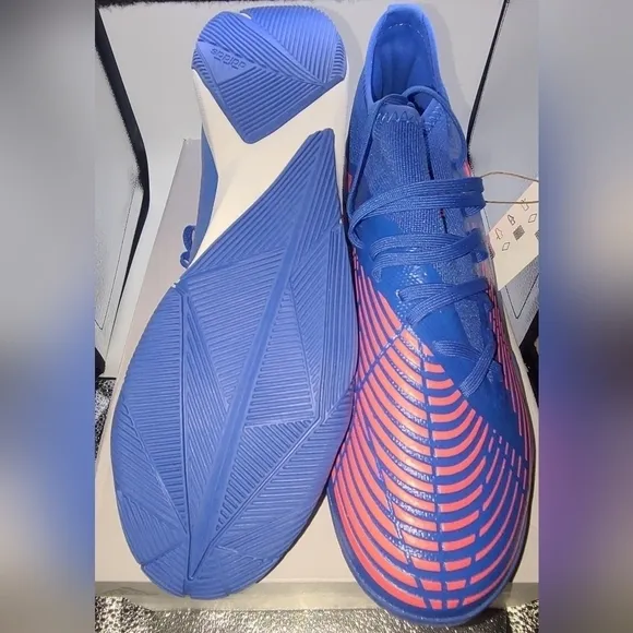 Adidas Predator Edge.3 IN 'Hi-Res Blue Turbo' Indoor Soccer Shoes Men's Size 10