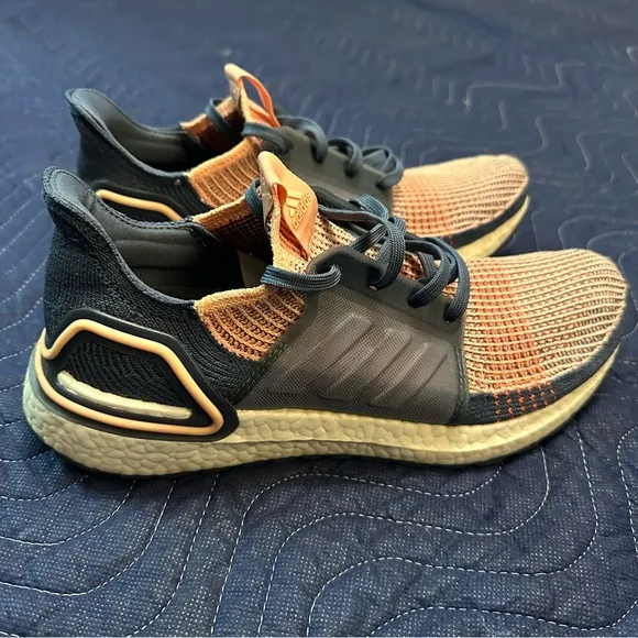 Adidas Ultraboost 19 Women's Size 9.5 Running Shoes Gray Glow Pink Tech Ink