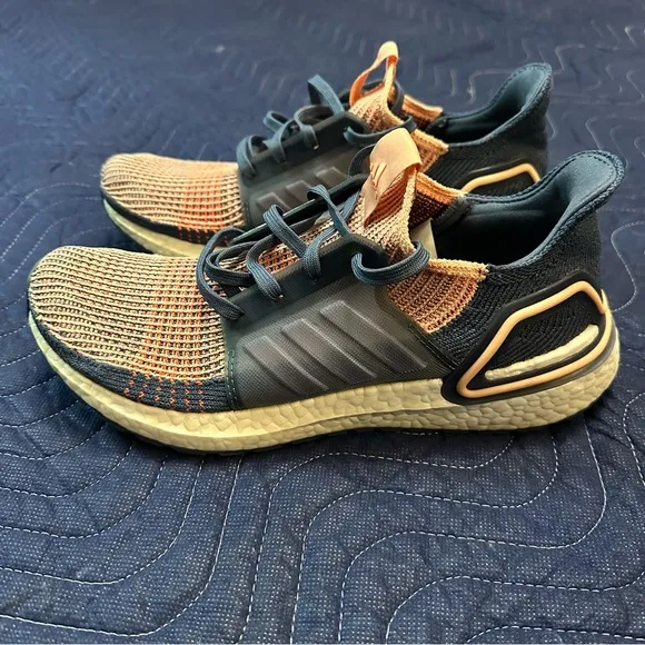 Adidas Ultraboost 19 Women's Size 9.5 Running Shoes Gray Glow Pink Tech Ink