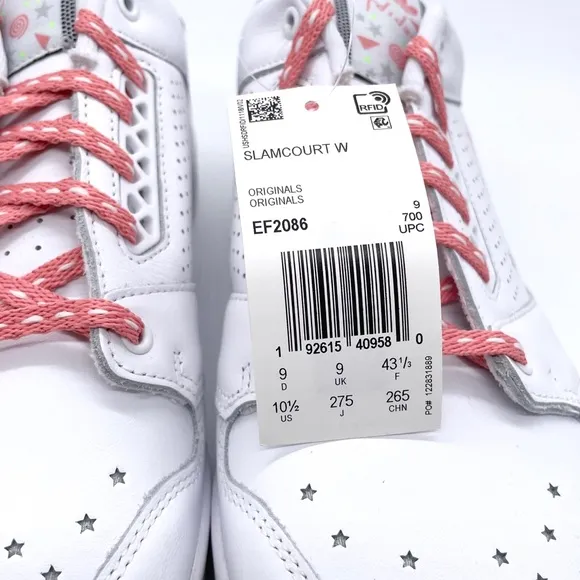 Adidas White Gray SlamCourt Original Sneakers