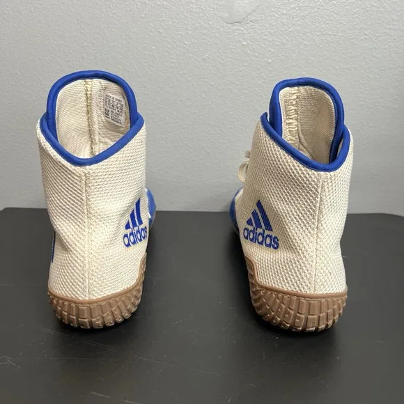 Adidas White Royal Blue Tech Fall 2.0 Wrestling Shoes Mens Size 13 FU8171