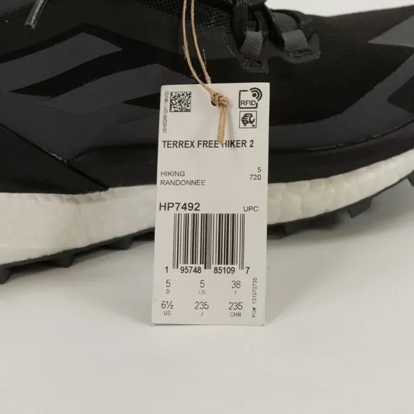 Adidas Women's Terrex Free Hiker 2 GTX 'Black Grey' HP7492 Multi Size