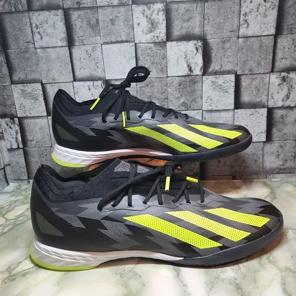 Adidas X Crazyfast Injection 1 Indoor Soccer Shoes Size 10 Black Yellow