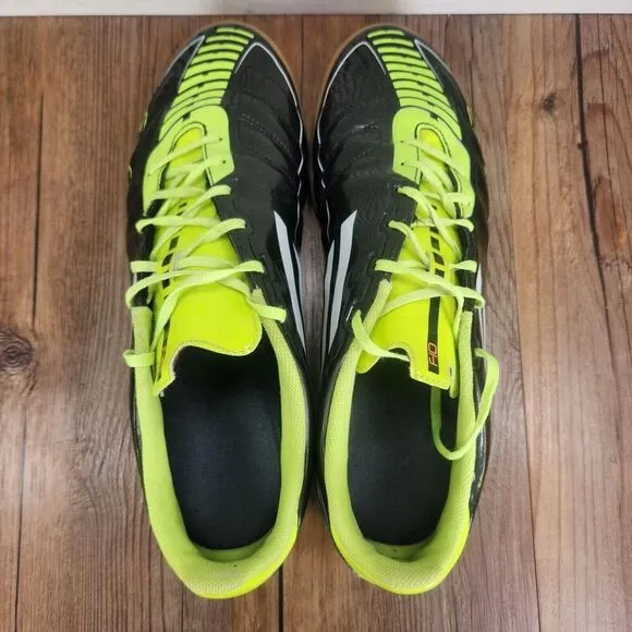 Adidas F50 Adizero TRX Mens Sz 12 Black Green Indoor Soccer Boots Shoes U41856