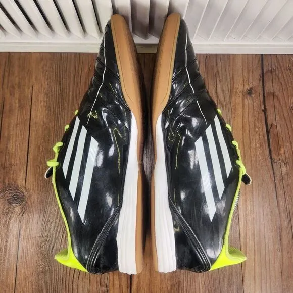 Adidas F50 Adizero TRX Mens Sz 12 Black Green Indoor Soccer Boots Shoes U41856