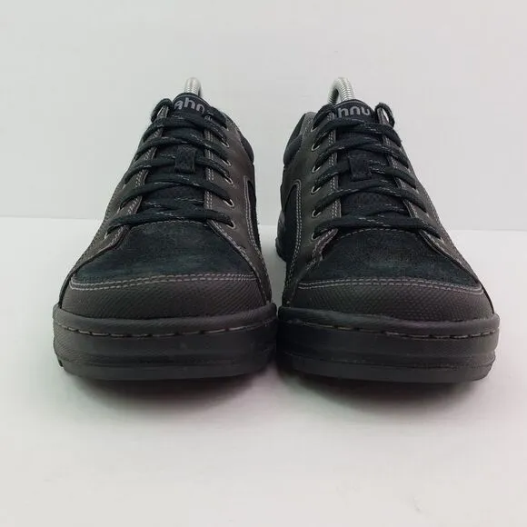 Ahnu Balboa Mens Size 8 Black Leather Lace Up Outdoor Hiking Sneaker Shoes