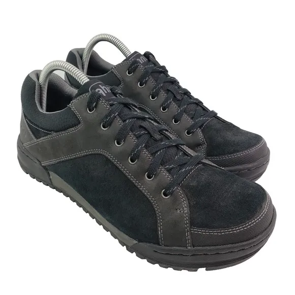 Ahnu Balboa Mens Size 8 Black Leather Lace Up Outdoor Hiking Sneaker Shoes