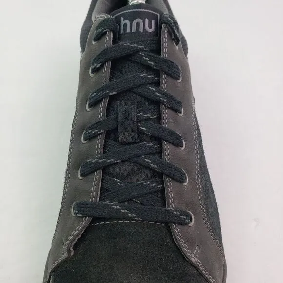 Ahnu Balboa Mens Size 8 Black Leather Lace Up Outdoor Hiking Sneaker Shoes