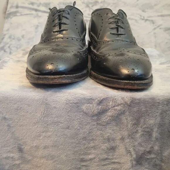Alden Mens Black Wingtip Calfskin 903 Hampton‎ Size 9 B/D Oxford Shoes