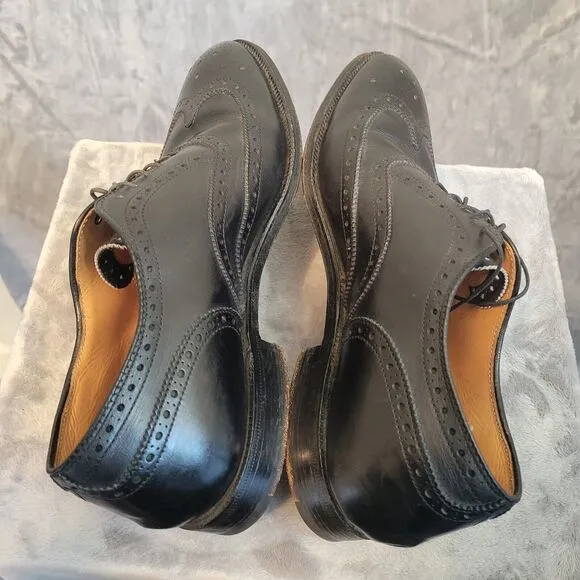 Alden Mens Black Wingtip Calfskin 903 Hampton‎ Size 9 B/D Oxford Shoes