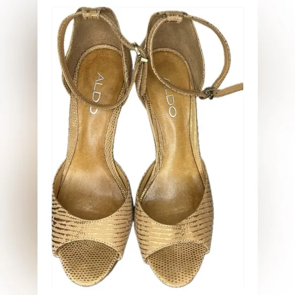 Aldo Tan Heeled Platform Sandals