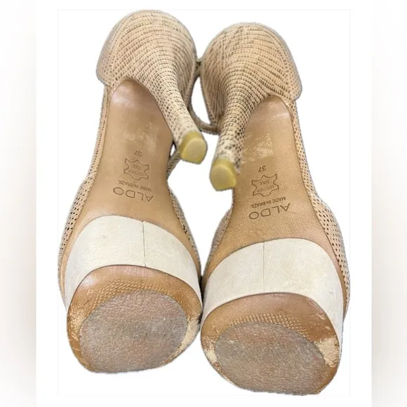 Aldo Tan Heeled Platform Sandals