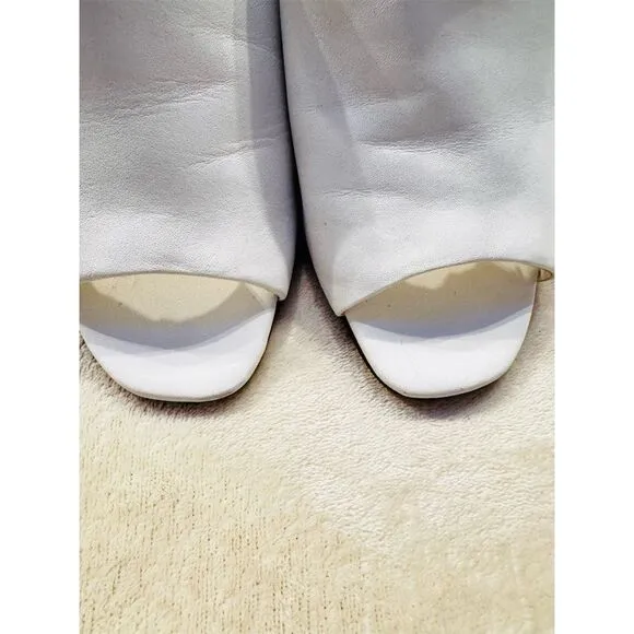 ALDO Women's White Slip-On Block Heel Sandals Size 6.5 US