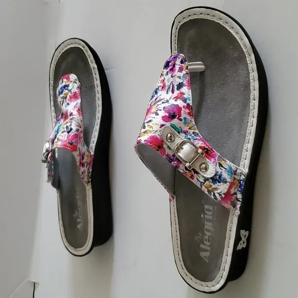 Algeria White Floral Sandals Van-139 EU 38= 8/8.5