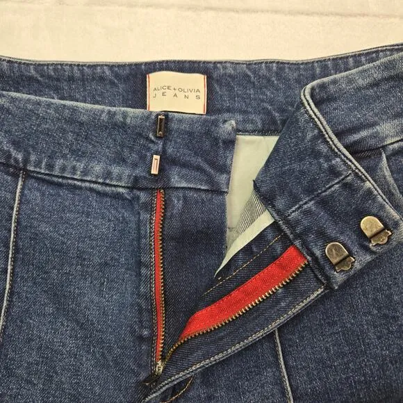 Alice   Olivia Dylan Jean in Love Train size 27 (28x30.5) Wide Leg Pant EUC