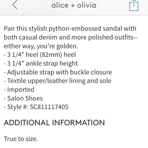 Alice olivia sandals