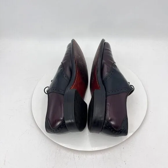 Allen Edmonds Polo Men Size 9.5A Black Cherry Brogue Plain Toe Oxford Dress Shoe