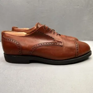 Allen Edmonds Benton Mens Size 10.5 (EEE) Cap Toe Oxford Brown Leather Excellent