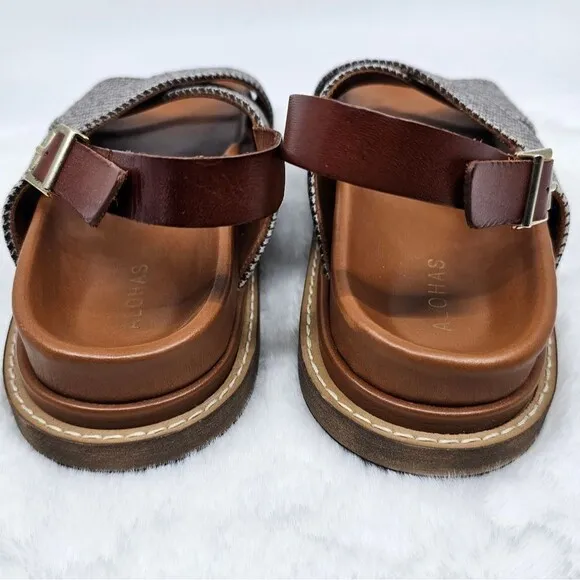 ALOHAS Marshmallow Sandals - Harris Check Tan 39