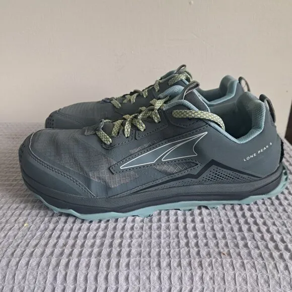 Altra Lone Peak 5 Women's Size 9.5 Trail Running Shoes Blue Foot Shape Sneakers