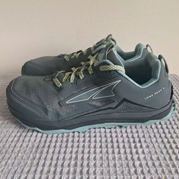 Altra Lone Peak 5 Women's Size 9.5 Trail Running Shoes Blue Foot Shape Sneakers