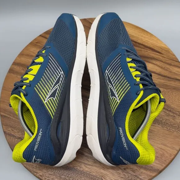 Altra Provision 4 Mens Size 12 Road Running Shoes Wide Toe Box Blue Lime 508430